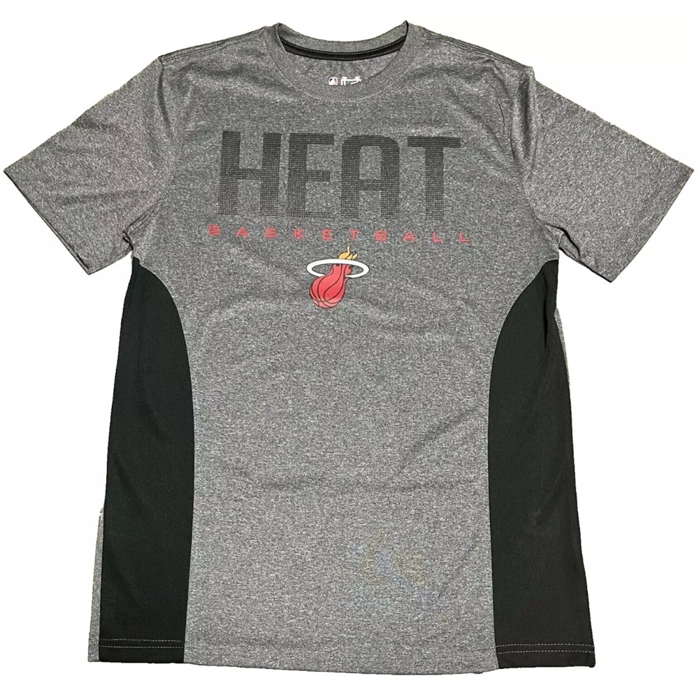 Ultra Game NBA Miami Heat Short Sleeve Gray Basketball T-Shirt Men's Size M
